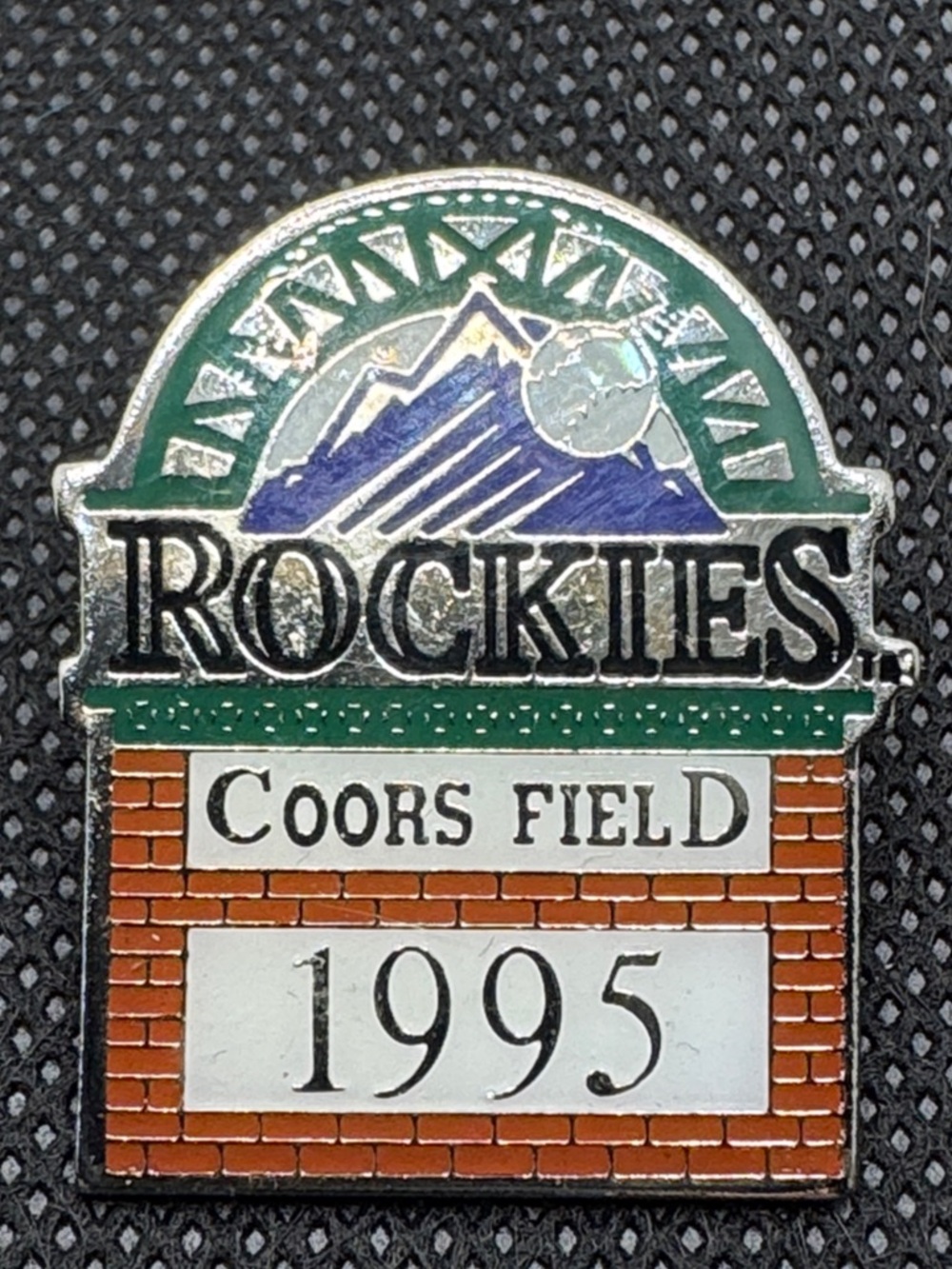MLB Rockies Coors Field 1995 Pin - Green, Purple, Black, White, Brown